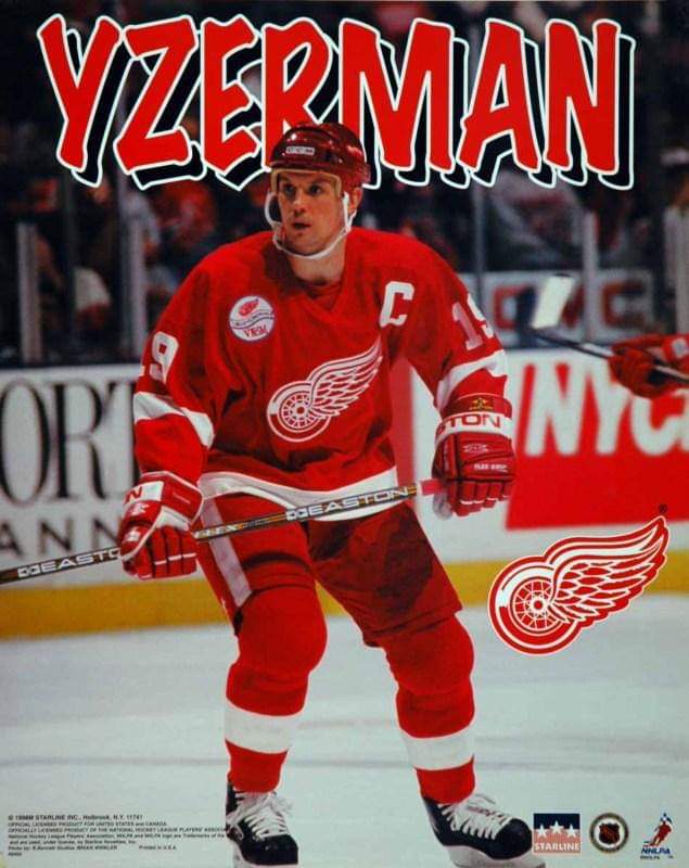 19 Steve Yzerman  Detroit red wings, Red wings hockey, Detroit