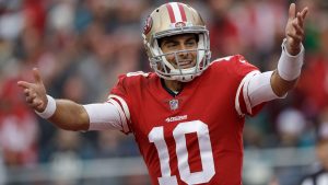 Jimmy Garoppolo Is Off Too A Good Start At QB For The 2019 San Francisco 49ers Football Team.