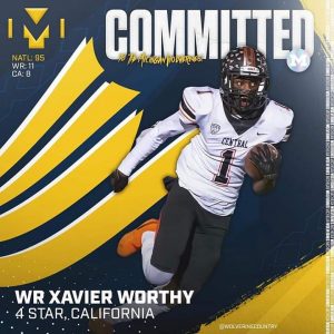 Xavier Worthy Verbaly Committed To The Michigan Wolverines Football Team On Friday.