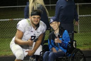 Drake Deshetsky Showing Good Inspiration To Another Special Need For The North Branch Broncos Football Team.