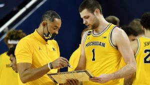Mike Smith & Hunter Dickinson Lead The Charge For The Michigan Wolverines Basketball Team In The Win Over The Maryland Terripans On New Years Eve In College Park, MD.