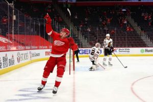 Jakub Knara Scored His 1st Career Detroit Red Wings Hockey Goal.