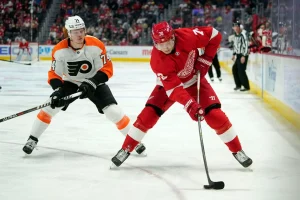 Oskar Sundqvist Made His Debut A Special One For The Detroit Red Wings Hockey Team………..