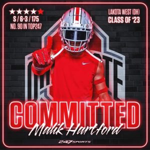 Malik Hartford Verbally Committed To The Ohio State Buckeyes Football Team In The Class Of 2023.