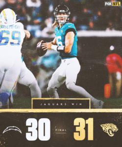 Biggest comeback in Jaguars history vs. Chargers to stay alive