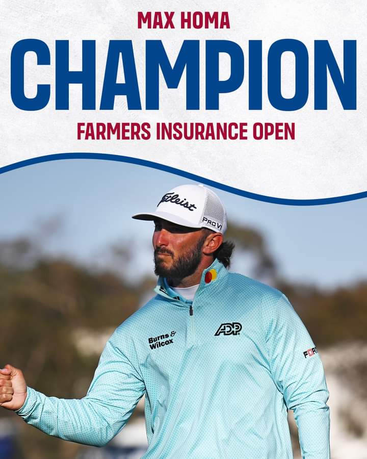 Max Homa Farmers Insurance Open Champion Miller Sports Time