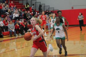 Clare Conzelmann Played Very Well For The Frankenmuth Eagles Girls Basketball Team In The Opener On Friday Night.
