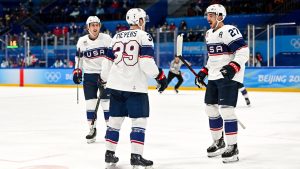 USA Hockey Team Off Too The Quarterfinals In The Beijing Winter Olympic Games.