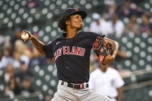 Triston McKenzie Solid On The Mound For The Cleveland Guardians Baseball Team On Sunday In The Lost At Comerica Park In Detroit…..
