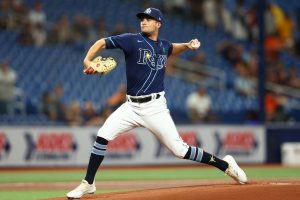 Shane McLanahan Solid Performance On The Mound For The Tampa Bay Rays At Tropicana Field……..