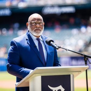 Cecil Fielder Was On Hand For The Negro League Weekend At Comerica Park In Detroit.
