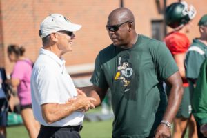 Mark Dantonio & Mel Tucker Reunite With One Another At A Michigan State Spartans Football Team Practice In East Lansing……