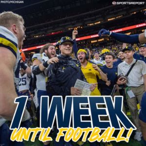 2021 B1G Conference 🏈 Champions Michigan Wolverines Take The Field One Week From Now…..