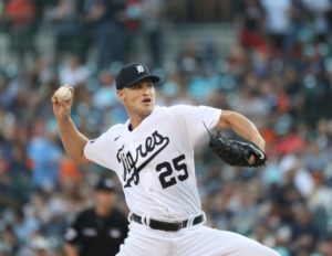 Matt Manning Solid Outing In The Lost For The Detroit Tigers ⚾ Team At Comerica Park In Detroit.
