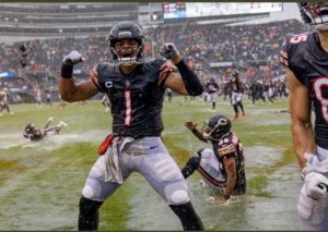 Justin Fields Guided The Chicago Bears A Victory Over The San Francisco 49ers On 9/11 At Solders Field In Chicago.