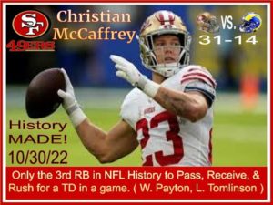 Christian McCaffrey Remarkable Performance For The San Francisco 49ers 🏈 Team….