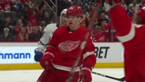 Lucas Raymond Guide The Detroit Red Wings To A Win Over The Toronto Maple Leafs At Little Caesars Arena In Detroit…