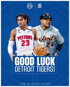 Jaden Ivey Detroit Pistons & Miguel Cabrera Detroit Tigers…….