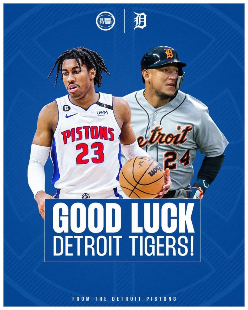 Jaden Ivey Detroit Pistons & Miguel Cabrera Detroit Tigers……. Miller Sports Time