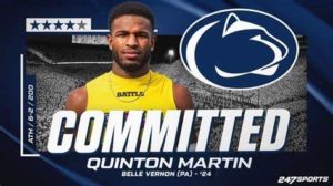 QUINTON MARTIN VERBALLY COMMITTED TO THE PENN STATE NITTANY LIONS IN THE CLASS OF 2024……..