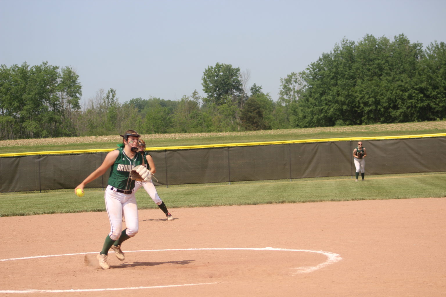 Maddie Hohne Good Pitcher For The Brown City Green Devils Softball Team