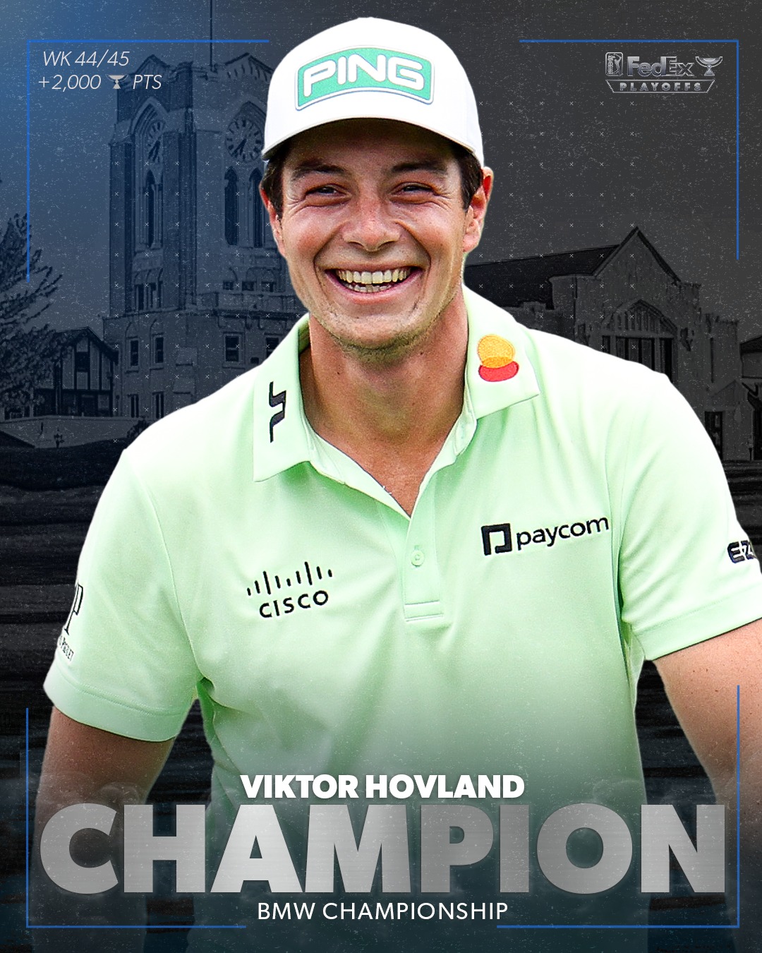 Viktor Hovland 2023 BMW Championship Winner……. Miller Sports Time