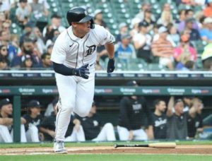 Parker Meadows Made His Detroit Tigers Debut At Comerica Park In Detroit……