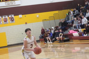 Mitchell Stricker Lead The Way For The Reese Rockets Boys Basketball Team……..
