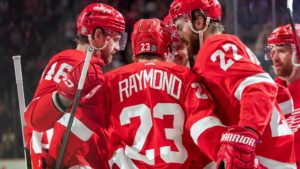 Detroit Red Wings Get A 6-1 Win Over The St. Louis Blues At Little Caesars Arena In Detroit.