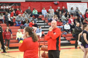 Al DeMott Will His Girls Ready To Play In The 2024 Division 3 State Tournament For The Sandusky Wolves Girls Basketball Team……
