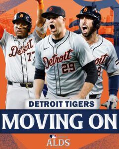 Detroit Tigers Going To The American League Divisional Playoffs.