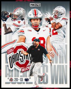 Ohio State Buckeyes Get A Must Win Game Against The Penn State Nittany Lions In Happy Valley…..