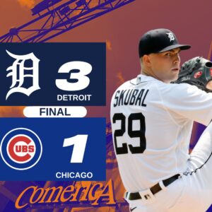 TARIK SKUBAL SOLID OUTING AGAINST THE CHICAGO CUBS AT COMERICA PARK IN DETROIT……