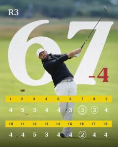 Scottie Scheffler 54 Hole Lead At The 153rd Open Championship At Royal Portush ⛳ Links In Scotland….