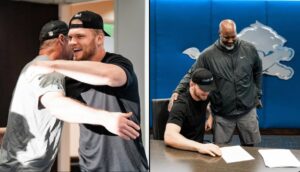 AIDAN HUTCHINSON SIGNED AN CONTRACT EXTENSION TO STAY WITH THE DETROIT LIONS…..