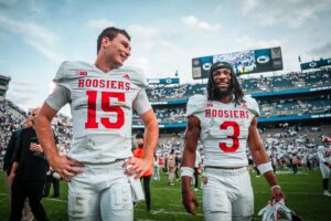 QB FERNANDO MENDOZA & WR OMAR COOPER JR GUIDED THE INDIANA HOOSIERS FOOTBALL TEAM TO A VICTORY…..